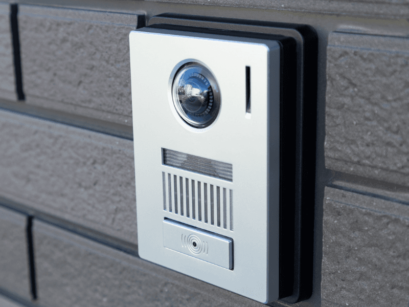 Video intercom entry panel installation at a residential property